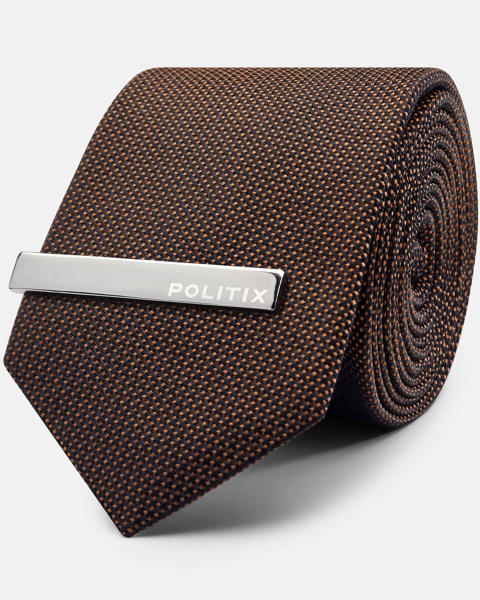 Brown Two Toned Textured Silk Tie